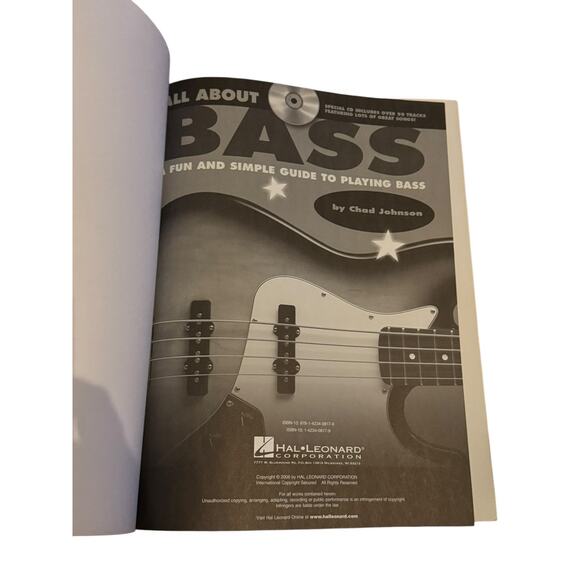 All About Bass Book A Fun and Simple Guide to Playing Bass With CD Hal Leonard - Picture 5 of 8